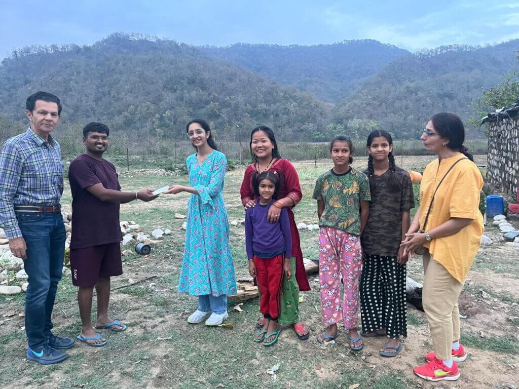 Getting roof built for this small cafe in a remote village without electricity or water in Uttarakhand , India