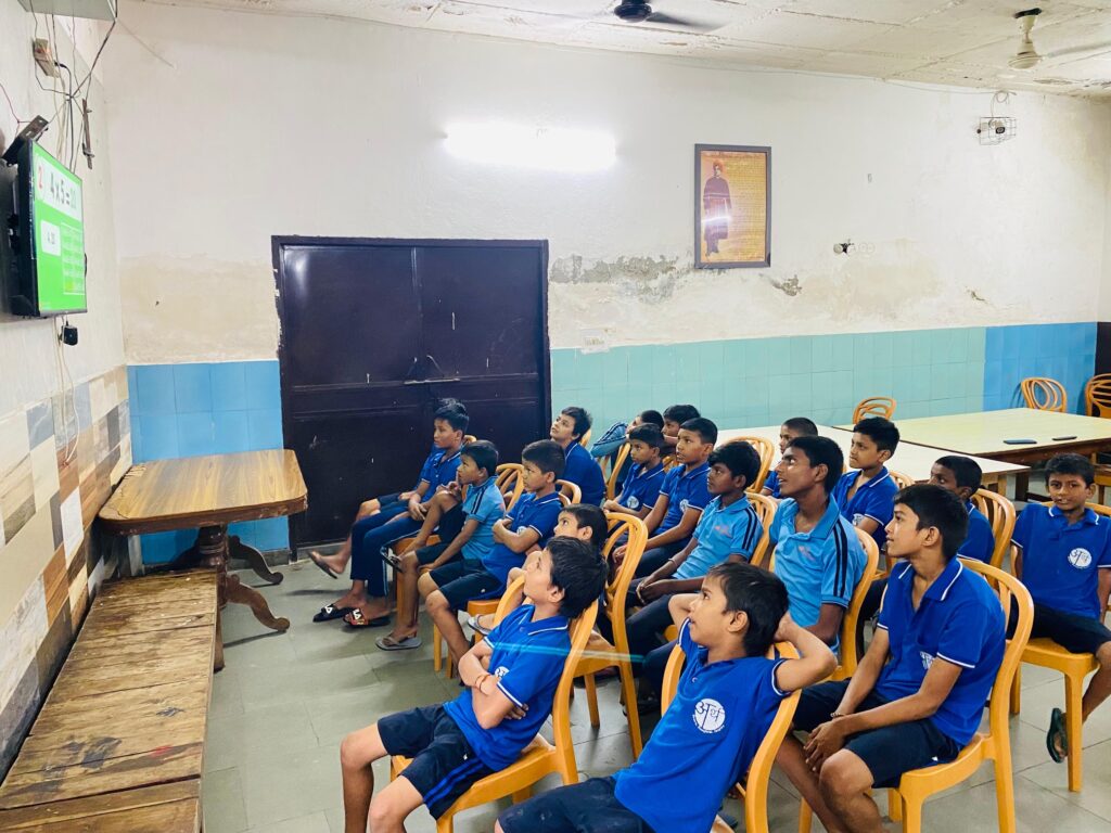 Television installation at childrens hostel for access to online education July 2024